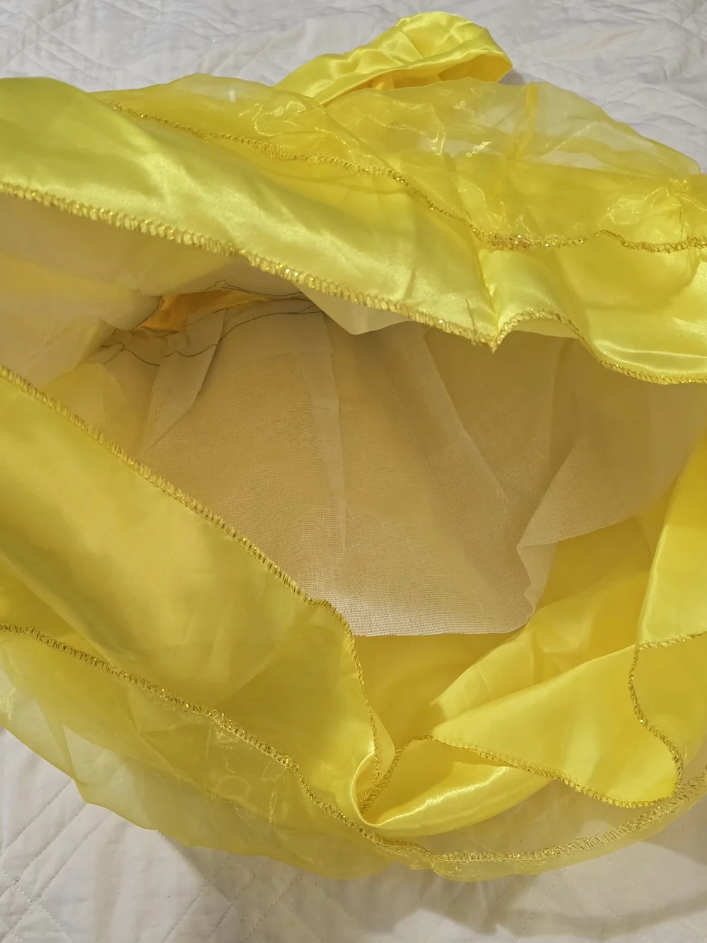 Yellow Bella Size 6 Sparkle Princess Costume Girls Sequin Bodice With Crinoline